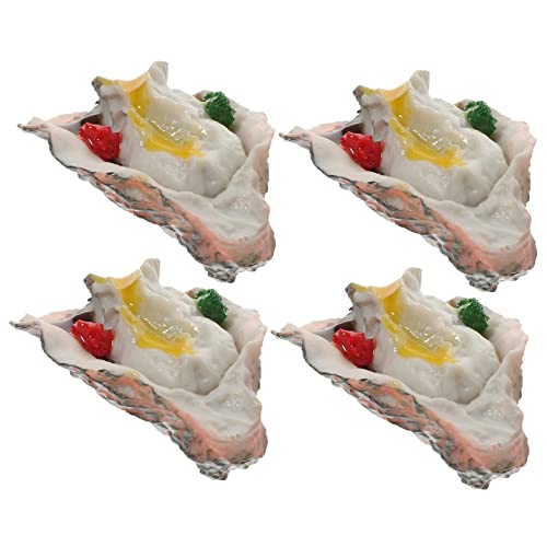 TOBBOMEY 4 Stück Simulierte Austern, Rollenspielspielzeug, Miniatur Lebensmittel, Realistische Kinder Spiellebensmittel Für Die Küche, Rollenspiel Restaurant Spielset, Spielküchen TOBBOMEY 4 Stück Simulierte Austern, Rollenspielspielzeug, Miniatur Lebensmittel, Realistische Kinder Spiellebensmittel Für Die Küche, Rollenspiel Restaurant Spielset, Spielküchen von TOBBOMEY