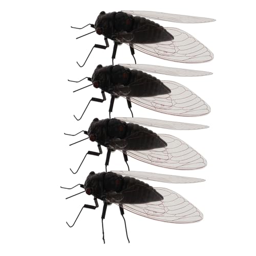TOBBOMEY 4-teiliges und Realistisches Simulationsmodell Zikaden-skulptur für Den Unterricht und Die Inneneinrichtung von TOBBOMEY
