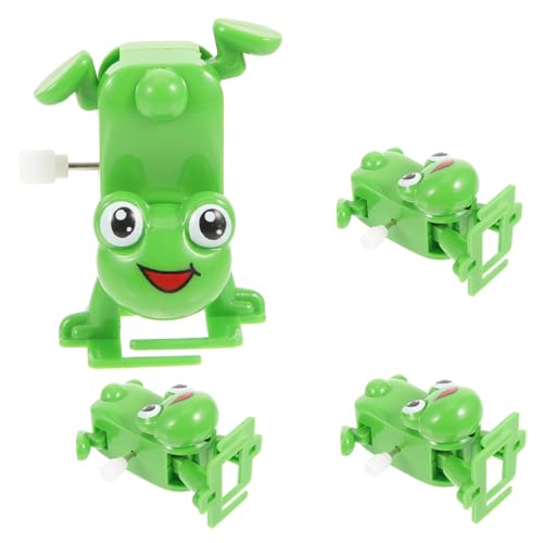 TOBBOMEY 4 Stück Teiliges Aufziehspielzeug Froschform aus Langlebigem Material Kinderfreundlich und Handlich als Partygeschenk für Einfache Bedienung und Langanhaltender Spielspaß von TOBBOMEY