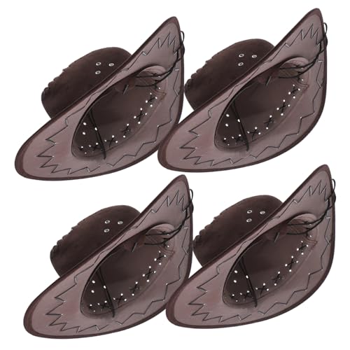 TOBBOMEY 4 Stück Teiliges Cowboyhut Verstellbar Leicht und Robust Western Kostüm für Mädchen Jungen Karneval Fasching Western Style TOBBOMEY 4 Stück Teiliges Cowboyhut Verstellbar Leicht und Robust Western Kostüm für Mädchen Jungen Karneval Fasching Western Style von TOBBOMEY
