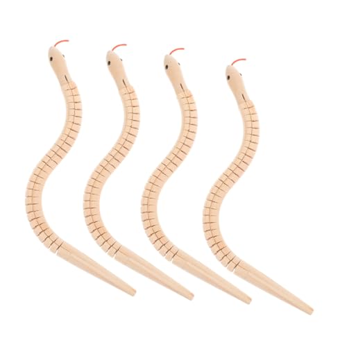 TOBBOMEY 4 Stück Teiliges Flexibles Holzschlangen Bastelset für Bewegliche Gelenkige Tiermodelle aus Unlackiertem Naturholz zum Bemalen und Kreativen DIY Kunstprojekt TOBBOMEY 4 Stück Teiliges Flexibles Holzschlangen Bastelset für Bewegliche Gelenkige Tiermodelle aus Unlackiertem Naturholz zum Bemalen und Kreativen DIY Kunstprojekt von TOBBOMEY