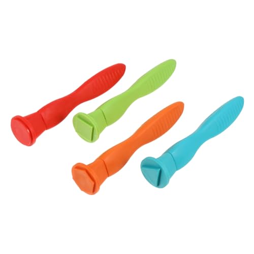 TOBBOMEY 4 Stück Teiliges Geometrie Gummi Stempel Ergonomischem Griff Wiederverwendbar und Reißfest für Kinderzeichnungen und Frühkindliche Kreativförderung von TOBBOMEY