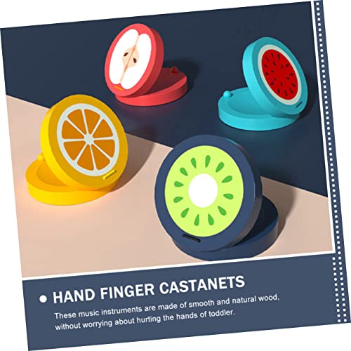 TOBBOMEY 4 Stück Teiliges Holz Früchte Castanets Musikinstrumente Lernspielzeug Elastisch Sicher Fördert Rhythmusgefühl und Motorische Entwicklung TOBBOMEY 4 Stück Teiliges Holz Früchte Castanets Musikinstrumente Lernspielzeug Elastisch Sicher Fördert Rhythmusgefühl und Motorische Entwicklung von TOBBOMEY