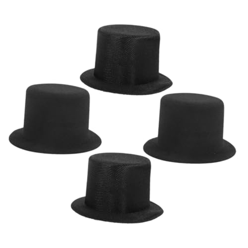 TOBBOMEY 4 Stück Teiliges Mini Zylinderhut für DIY Bastelprojekte Kleine Schwarze Schneemann Hüte aus Langlebige Miniatur Hutdekoration für Puppen und Handwerk TOBBOMEY 4 Stück Teiliges Mini Zylinderhut für DIY Bastelprojekte Kleine Schwarze Schneemann Hüte aus Langlebige Miniatur Hutdekoration für Puppen und Handwerk von TOBBOMEY