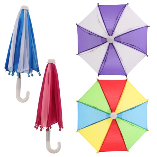 TOBBOMEY 4 Stück Teiliges Miniatur regenschirme Puppenzubehör Bunt Klein Robust Stilvoll für Puppen Mini Haus Dekoration TOBBOMEY 4 Stück Teiliges Miniatur regenschirme Puppenzubehör Bunt Klein Robust Stilvoll für Puppen Mini Haus Dekoration von TOBBOMEY