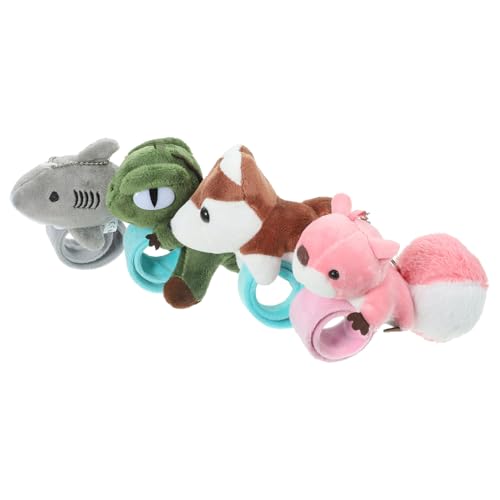 TOBBOMEY 4 Stück Teiliges Plüsch Slap Armband mit Dinosaurier Eichhörnchen und Husky Weiche Handgelenksbänder Tierisches Design Sicher Langlebig für Motto und Geburtstagspartys TOBBOMEY 4 Stück Teiliges Plüsch Slap Armband mit Dinosaurier Eichhörnchen und Husky Weiche Handgelenksbänder Tierisches Design Sicher Langlebig für Motto und Geburtstagspartys von TOBBOMEY