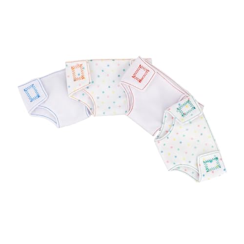 TOBBOMEY 4 Stück Teiliges Puppenkleidungsset mit Verstellbaren Stoffwindeln für Babypuppen Wiederverwendbare Puppenwindeln als Puppenzubehör für Mädchen für Rollenspiele TOBBOMEY 4 Stück Teiliges Puppenkleidungsset mit Verstellbaren Stoffwindeln für Babypuppen Wiederverwendbare Puppenwindeln als Puppenzubehör für Mädchen für Rollenspiele von TOBBOMEY