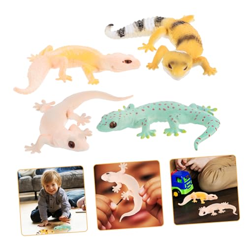 TOBBOMEY 4 Stück Teiliges Realistisches Gecko Modell Langlebigem Kunststoff Pädagogisches Reptilien Detailgetreue Miniaturfiguren zur Kognitiven und Fantasievollen Gestaltung TOBBOMEY 4 Stück Teiliges Realistisches Gecko Modell Langlebigem Kunststoff Pädagogisches Reptilien Detailgetreue Miniaturfiguren zur Kognitiven und Fantasievollen Gestaltung von TOBBOMEY