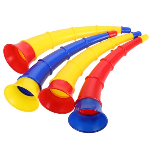 TOBBOMEY Kunststoff Trompete Spielzeug 4er Set Jungen und Mädchen Trompete Spielzeug Design Kindergarten Musikinstrument TOBBOMEY Kunststoff Trompete Spielzeug 4er Set Jungen und Mädchen Trompete Spielzeug Design Kindergarten Musikinstrument von TOBBOMEY