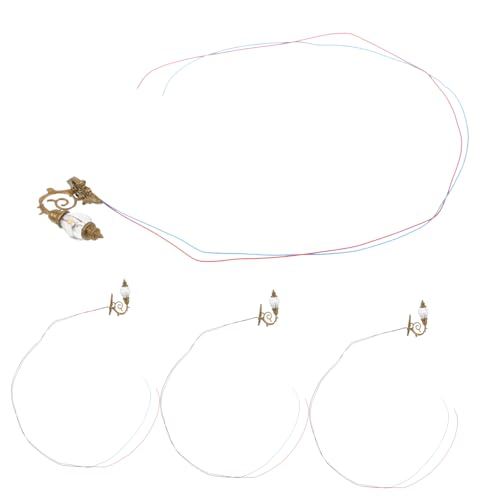 TOBBOMEY 4 Stück Wandleuchte Elegante Wandlampen für Puppenhäuser und Miniaturlandschaften aus Robustem und Warmes Goldenes Licht für Kreative Dekorationen TOBBOMEY 4 Stück Wandleuchte Elegante Wandlampen für Puppenhäuser und Miniaturlandschaften aus Robustem und Warmes Goldenes Licht für Kreative Dekorationen von TOBBOMEY