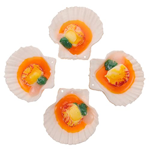 TOBBOMEY 4 Stück künstliche Jakobsmuschel realistisches Spielfutter So tun, als ob Sie Küchenzubehör würden Essen für die küche Essen Plastikspielfutter PVC TOBBOMEY 4 Stück künstliche Jakobsmuschel realistisches Spielfutter So tun, als ob Sie Küchenzubehör würden Essen für die küche Essen Plastikspielfutter PVC von TOBBOMEY