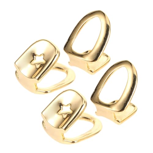 TOBBOMEY Shine Single Tooth Cap Metall Grill Zähne Für Rapper Party Zubehör von TOBBOMEY