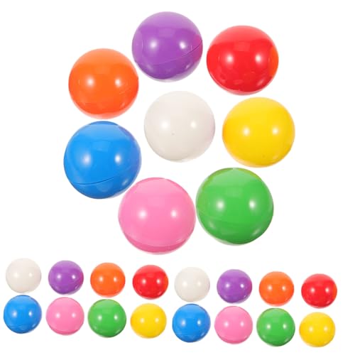 TOBBOMEY 40 Stck Teiliges Bunte Leichte Kunststoff Lotteriekugeln zum Öffnen für Spiele DIY Dekoration Party Karneval mit Glatter Oberfläche und Kompakter Einfach zu Verstauen und von TOBBOMEY
