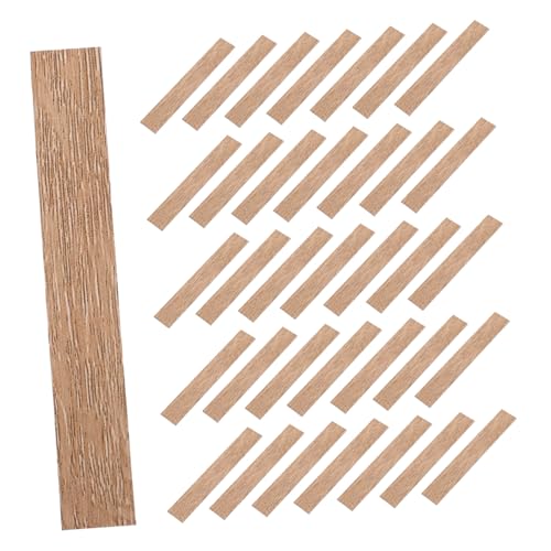 TOBBOMEY 40 Stück Maßstab Holzfußböden Realistische Miniatur DIY Bodendielen Für Puppenhaus Dekoration Bastelprojekte von TOBBOMEY