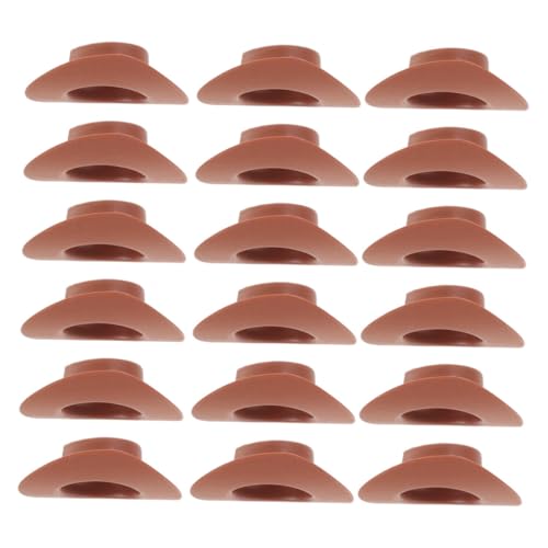 TOBBOMEY 40 Stück Teiliges Mini Cowboy Hüte aus Kunststoff Leichte Western Deko für DIY Bastelprojekte Puppenhaus und Party Kleine Hüte für Figuren Robust und Vielseitig Einsetzbar von TOBBOMEY