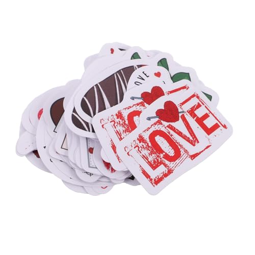 TOBBOMEY 46st Valentinstag-handbuchdekoration Halter Schmuck-schlüsselanhänger Deckel Massengeschenk Massendekoration Stiftschrauben Kit Schrauben Handgefertigte Nieten Aufkleber von TOBBOMEY