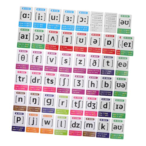TOBBOMEY 48 Stück Magnetische Lernkarten für Farbenfrohes Design für Vorschule und Frühkindliche Bildung von TOBBOMEY