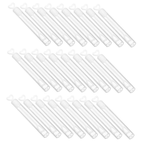 TOBBOMEY 48 Stück Teiliges Herz Seifenblasenstäbe Weiß Leicht Ergonomisch Geformt als Party Deko und Kinderspielzeug für Hochzeiten und Feierlichkeiten von TOBBOMEY