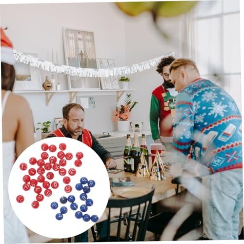 TOBBOMEY 49 Stück Teiliges Raffle Spiel Kugeln aus Hochwertigem Kunststoff Zweifarbige Nummerierte Tombola Bälle für Erwachsene Partyspiele Kompakt Langlebig für Bingo und Losziehung von TOBBOMEY