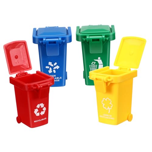 TOBBOMEY 4Stücke Mülleimer Sortierspielzeug für Interaktives Lernspielzeug zur Mülltrennung Frühkindliche Bildung Sicheres und Langlebiges Material von TOBBOMEY