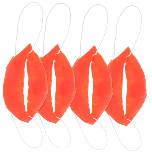 TOBBOMEY 4Stücke Teiliges Halloween Wurstmund mit Großen Roten Lippen Lustige Requisiten für Kostümpartys Cosplay und Karneval von TOBBOMEY
