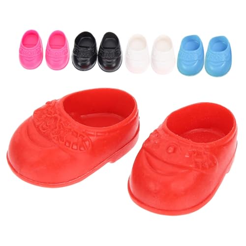 TOBBOMEY 5 Paar Babyschuhe Puppenschuhe Minischuhe Puppenzubehör von TOBBOMEY