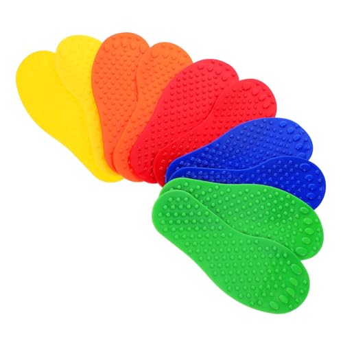 TOBBOMEY 5 Paare Taktiles Sensorisches Trainingsset für Fußabdrücken in Farben Fördert Körperliche und Kognitive Entwicklung Sicher für Kindergarten und Zuhause Geeignet für Innen von TOBBOMEY