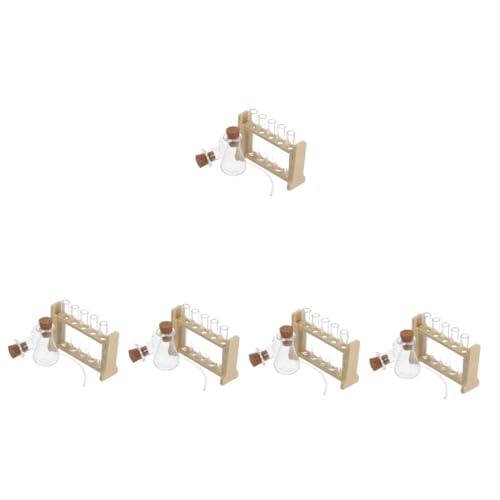 TOBBOMEY 5 Sätze Simulationsexperiment Reagenzglasgestell Mikroröhrchen Laborspielzeug Experimentierspielzeug Miniaturschmuck Simulationsröhrchengestell Mini Reagenzglas Mini von TOBBOMEY