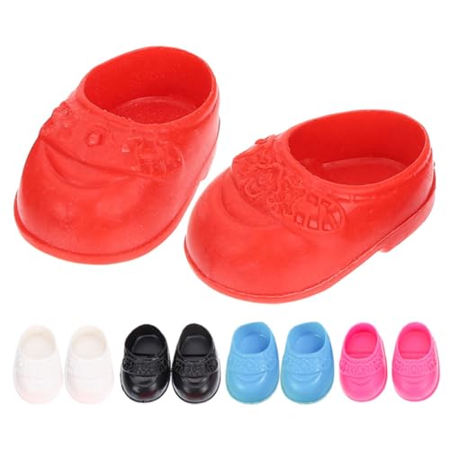 TOBBOMEY Miniatur-puppenschuhe Spielzeughaus- 5er-Pack Mini-Flachschuhe Miniatur-schuhmodelle Süße Miniatur-Schuhe für Puppen TOBBOMEY Miniatur-puppenschuhe Spielzeughaus- 5er-Pack Mini-Flachschuhe Miniatur-schuhmodelle Süße Miniatur-Schuhe für Puppen von TOBBOMEY