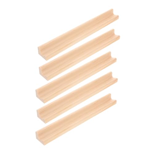 TOBBOMEY 5 Stück Domino Halter Aus Holz Mit Buchstabensockel, Mexikanischer Zug, Domino Ständerhalter, Domino Racks Für Mexikanischen Zug, Domino Tablett, Domino Halter, Tablett, von TOBBOMEY