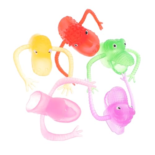 TOBBOMEY 5 Stück Mini Dinosaurier, Fingerpuppen Für Kinder, Fingerpuppen Für Erwachsene, Kleines Handspielzeug, Halloween Fingerpuppe, Badespielzeug, Fingerpuppe, Winzige Fingerpuppen von TOBBOMEY