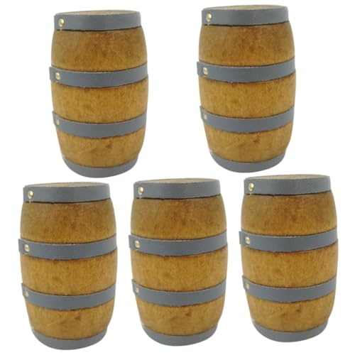 TOBBOMEY 5 Stück Mini Weinfass Mini Holz Weinfass Mini Bierfass Mini Schmuck Miniatur Fass Figuren Mini Holzfass Tiny House Holzfass TOBBOMEY 5 Stück Mini Weinfass Mini Holz Weinfass Mini Bierfass Mini Schmuck Miniatur Fass Figuren Mini Holzfass Tiny House Holzfass von TOBBOMEY