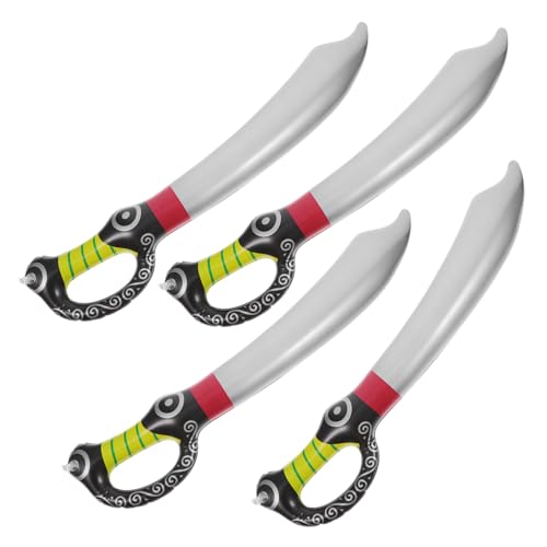 TOBBOMEY 5 Stück Teiliges Aufblasbares Lang Leichtes Piratenkostüm Zubehör für Kindergeburtstag Halloween party Piraten cosplay Sichere Schwerter für Jungen und Mädchen von TOBBOMEY