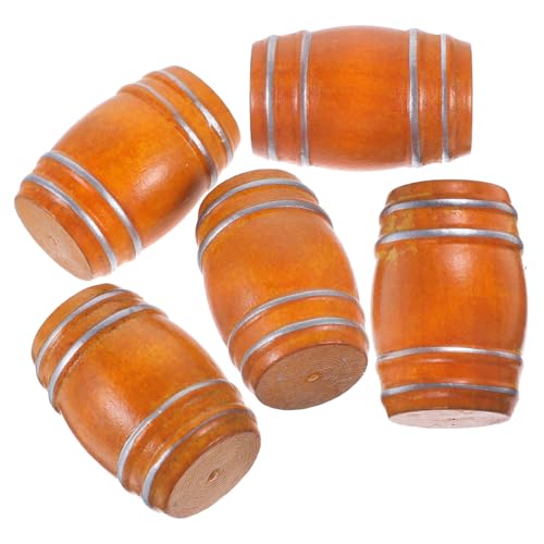 TOBBOMEY 5 Stück Teiliges Mini Holzfass Puppenhaus Zubehör Miniatur Bierfässer Realistische Bar Dekoration Charmantes Miniatur Holzfass für Sammler TOBBOMEY 5 Stück Teiliges Mini Holzfass Puppenhaus Zubehör Miniatur Bierfässer Realistische Bar Dekoration Charmantes Miniatur Holzfass für Sammler von TOBBOMEY