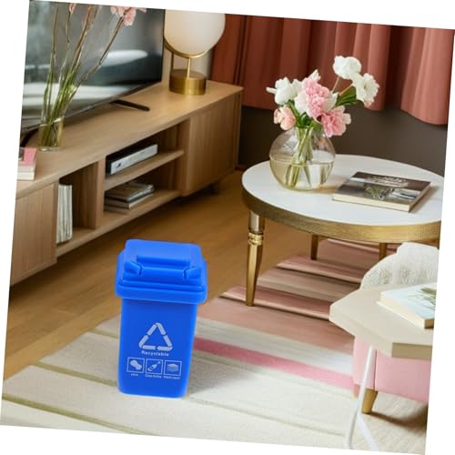 TOBBOMEY 5 Stück Teiliges Miniatur Mülltonnen Mini Mülleimer Realistisch Gestaltete Mini Abfalleimer Dekoration für Puppenhaus Sandtisch DIY Zubehör von TOBBOMEY