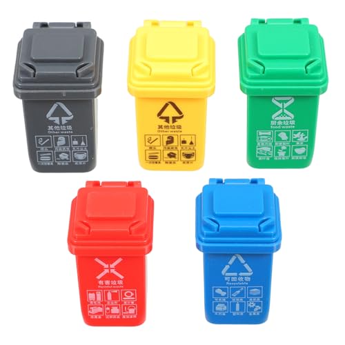 TOBBOMEY 5 Stück Teiliges Mülltrennung Lernspielzeug Robuste Miniatur Recyclingbehälter Vielseitig Einsetzbar als Puppenhaus Zubehör und Foto Requisiten TOBBOMEY 5 Stück Teiliges Mülltrennung Lernspielzeug Robuste Miniatur Recyclingbehälter Vielseitig Einsetzbar als Puppenhaus Zubehör und Foto Requisiten von TOBBOMEY
