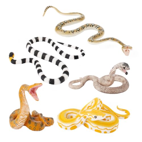 TOBBOMEY 5 Stück Teiliges Realistisches Schlangenspielzeug aus Umweltfreundlichem Material Lebensechte Riesenschlange und Andere Modelle Detailreiche Halloween Deko und Gruselige TOBBOMEY 5 Stück Teiliges Realistisches Schlangenspielzeug aus Umweltfreundlichem Material Lebensechte Riesenschlange und Andere Modelle Detailreiche Halloween Deko und Gruselige von TOBBOMEY