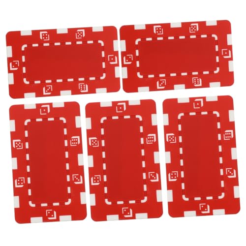 TOBBOMEY 5 Stück Teiliges Rechteckiger Poker Chips Rot Langlebige Bingo Spiel Zählchips Robuste Glücksspiel Token für Poker Party Zubehör Leicht und Tragbar TOBBOMEY 5 Stück Teiliges Rechteckiger Poker Chips Rot Langlebige Bingo Spiel Zählchips Robuste Glücksspiel Token für Poker Party Zubehör Leicht und Tragbar von TOBBOMEY