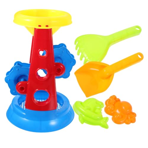 TOBBOMEY 5 Stück Teiliges Strandspielzeug Set aus Leichtem Kunststoff mit Eimer Schaufel und Sanduhr Kindgerecht Gestaltet für Kreatives Am Strand Sandkasten für Draußen TOBBOMEY 5 Stück Teiliges Strandspielzeug Set aus Leichtem Kunststoff mit Eimer Schaufel und Sanduhr Kindgerecht Gestaltet für Kreatives Am Strand Sandkasten für Draußen von TOBBOMEY