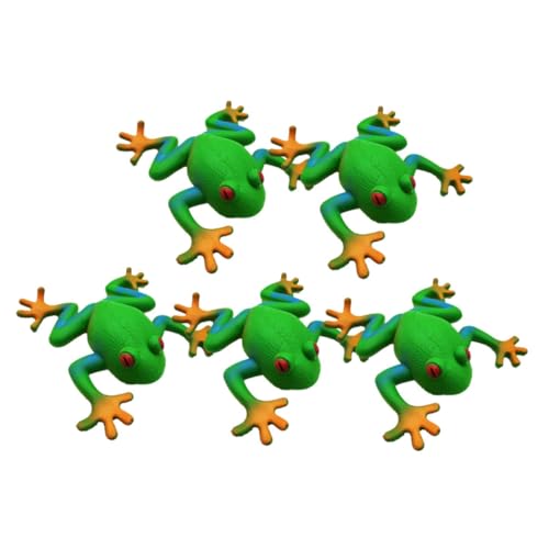 TOBBOMEY 5 Stück Teiliges Weiches Frosch-quetschspielzeug aus Langlebigem Gummi Niedliches Kleines Tier-Squeeze-Toy für Entspannendes Vielseitig als Lern Badespaß Geeignet TOBBOMEY 5 Stück Teiliges Weiches Frosch-quetschspielzeug aus Langlebigem Gummi Niedliches Kleines Tier-Squeeze-Toy für Entspannendes Vielseitig als Lern Badespaß Geeignet von TOBBOMEY