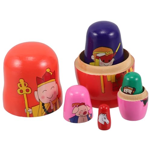TOBBOMEY Pädagogisches 5-teiliges Russisches Nesting Dolls-Kleinkinder-Halloween-weihnachtsspielzeug TOBBOMEY Pädagogisches 5-teiliges Russisches Nesting Dolls-Kleinkinder-Halloween-weihnachtsspielzeug von TOBBOMEY