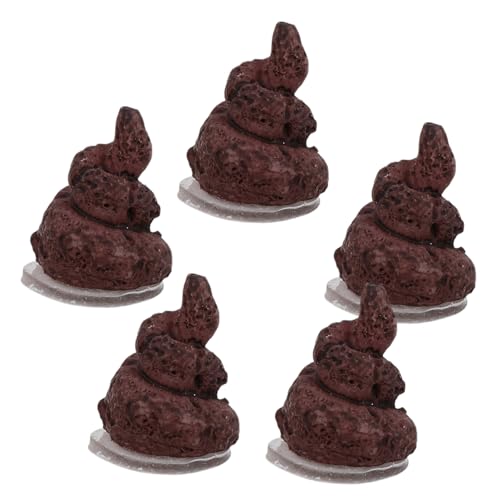TOBBOMEY 5 Stücke Simulation Poop Gefälschte Poop Mini Poop Spielzeug Poop Party Dekorationen Streich Spielzeug Spielzeug Poop von TOBBOMEY