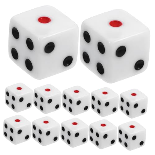 TOBBOMEY 50 Stück Rote Acrylwürfel 6-seitig Großes Würfelset Für Brettspiele Partys Hausbar Einfach Zu Spielen von TOBBOMEY