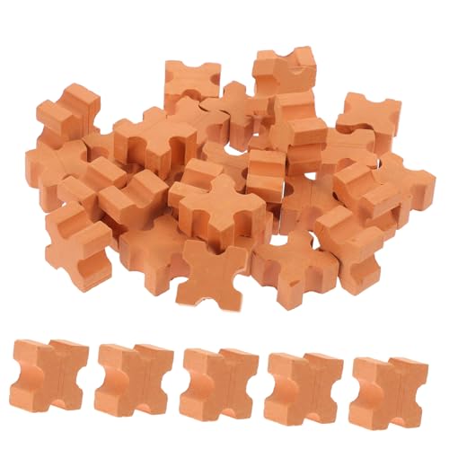 TOBBOMEY 50 Stück Fake Bricks Winzige Ziegel Miniatur Gartenziegel Sandtisch Ziegel Modell Mikro Landschaftsziegel Miniatur Ziegel Ornament Mini Objekte Mini Gartenmauer Ziegel Simulation von TOBBOMEY
