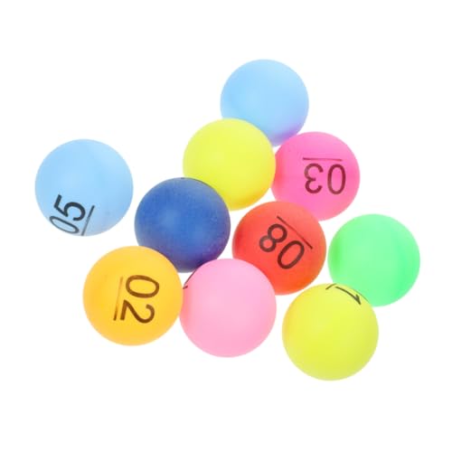 TOBBOMEY 50 Stück Farb Und Zahlenbälle, Party Aktivitäts Requisiten, Spielbälle, Pflückbälle Für Partys, Kleine Bälle, Rufbälle, Kugelbälle, Bälle Für Unterhaltung, Plastikbälle von TOBBOMEY