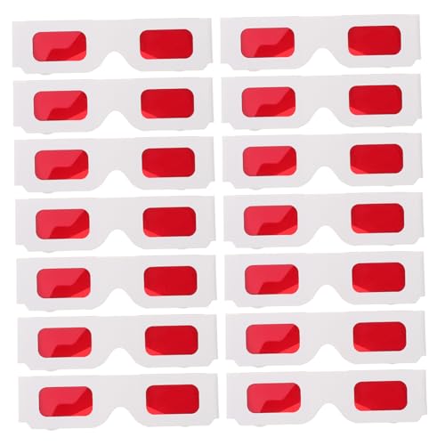 TOBBOMEY 50 Stück Gläser Beugungsgläser Glas Eactor Valentinstag Fingerglas Valentinstagskarten Mit Herzgläsern Rote Und Blaue Gläser Valentinstagsgläser Hony Tv Brillen Kinder von TOBBOMEY