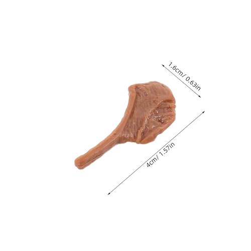 TOBBOMEY 50 Stück Miniatur Steak Deko Realistisch Gefärbte Nachbildung Vielseitig Einsetzbar für Fotografie Requisiten Küchendekor und Kreative Bastelprojekte von TOBBOMEY