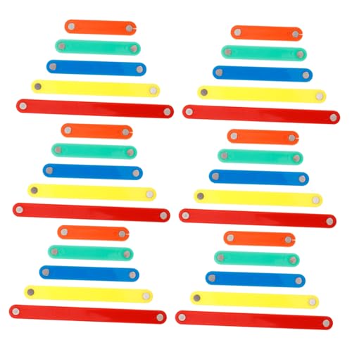 TOBBOMEY 50 Stück Teiliges Magnetische Streifen aus Kindersicherem Kunststoff Vielseitige Lernstäbe für und Mathematik im Klassenzimmer Fördert Kreatives und Familienaktivitäten von TOBBOMEY