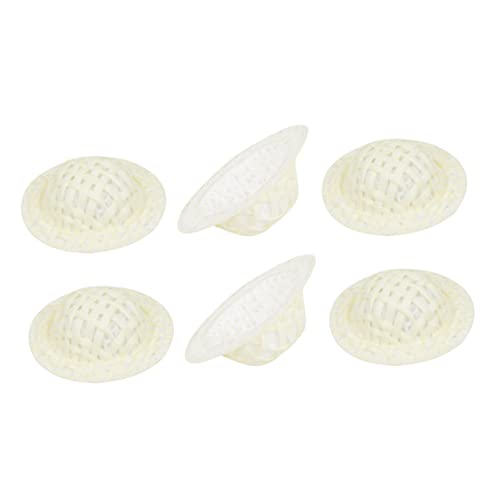TOBBOMEY 50Stücke Mini Papier Stoff Hut für DIY Puppen Krempe Bastelmaterial für Kreative Projekte und Schulaktivitäten von TOBBOMEY