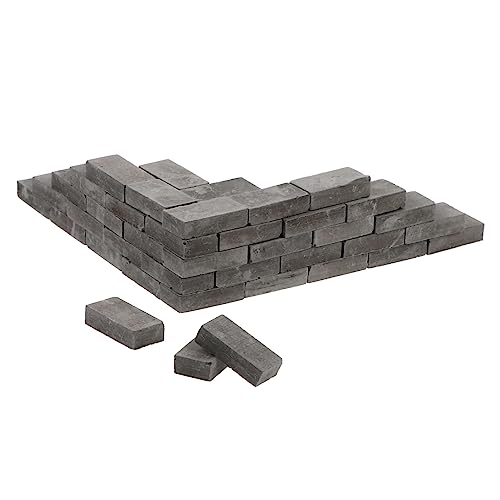 TOBBOMEY 50Stücke Ziegelsteine für Mikrolandschaft Dekoration Realistische Gartenbausteine DIY Puppenhaus Zubehör Modellbau Garten Dekoration von TOBBOMEY